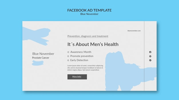 Flat design blue november template