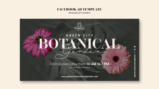 Flat design botanical garden template