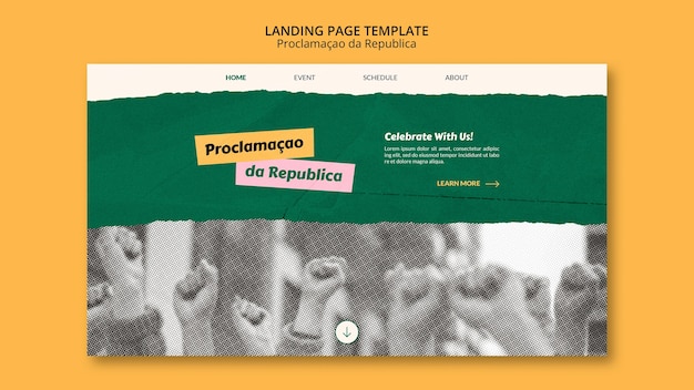 Free PSD flat design brazil independence day template