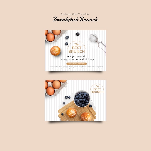 Flat design breakfast brunch template