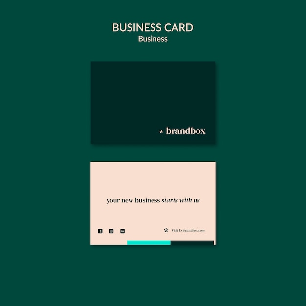 Free PSD flat design business card template