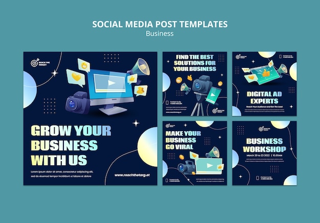 Free PSD flat design business template