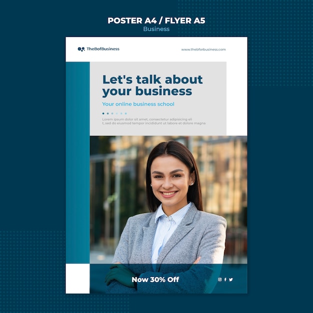 Flat design business template