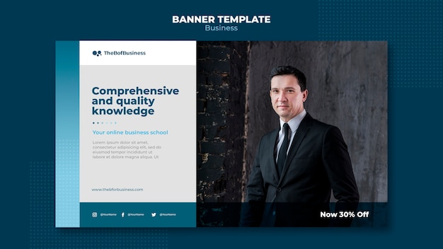 Free PSD flat design business template