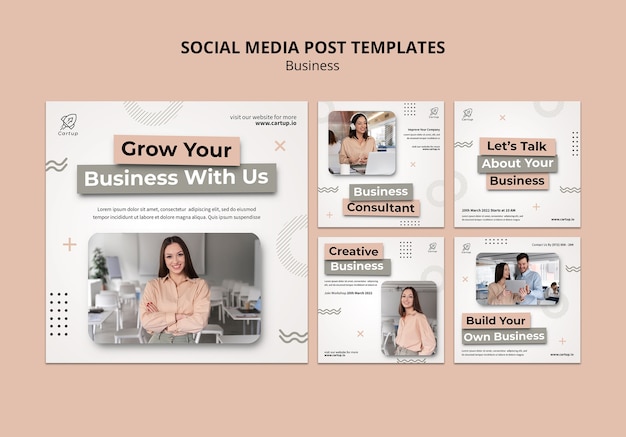 Flat design business template