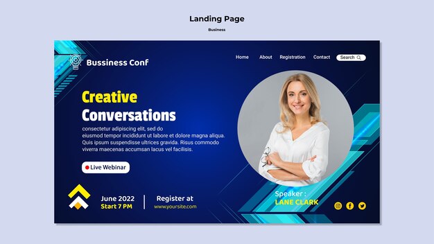 Flat design business template