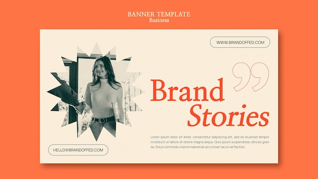 Flat design business template