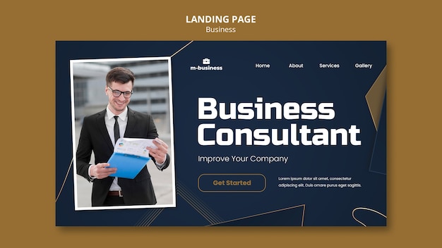 Free PSD flat design business template