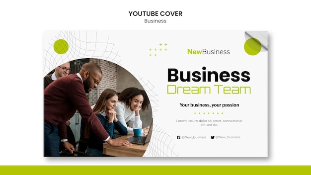 Flat design business template