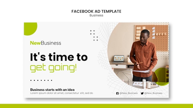 Flat design business template