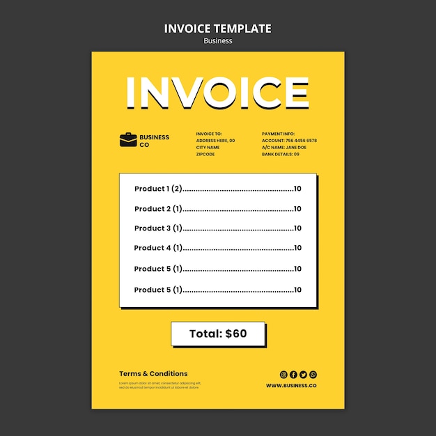 Flat design business template