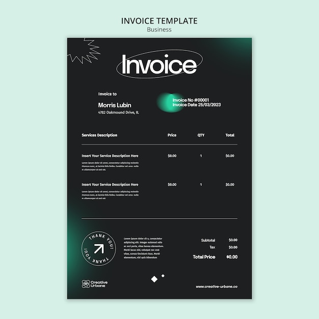 Free PSD flat design business template