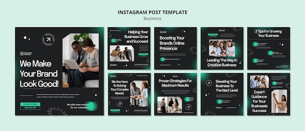 Free PSD flat design business template