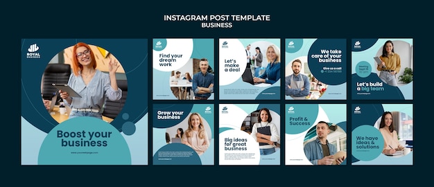 Free PSD flat design business template