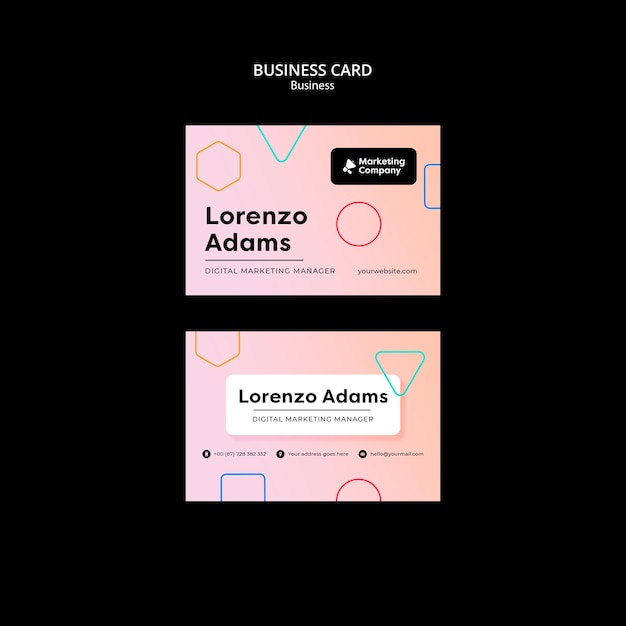 Flat design business template