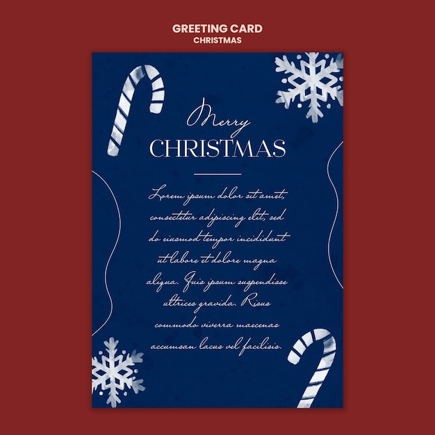 Free PSD flat design christmas template