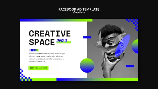 Free PSD flat design creativity template