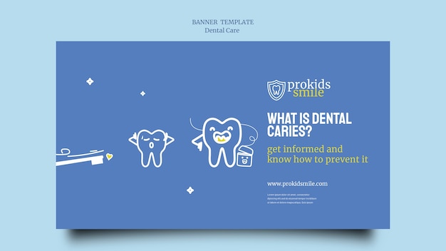 Flat design dental care template