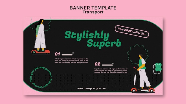 Flat design eco transport template