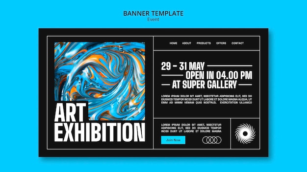 Free PSD flat design event template design