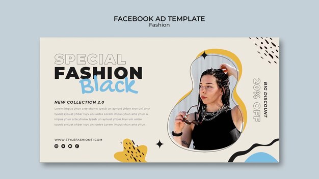 Flat design fashion template