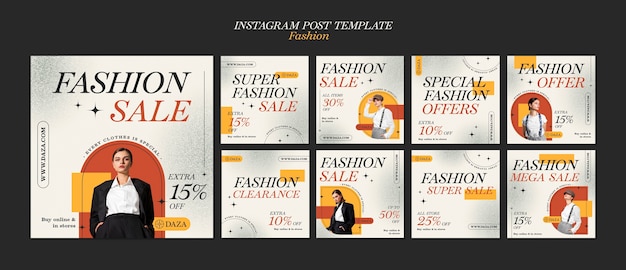 Flat design fashion template