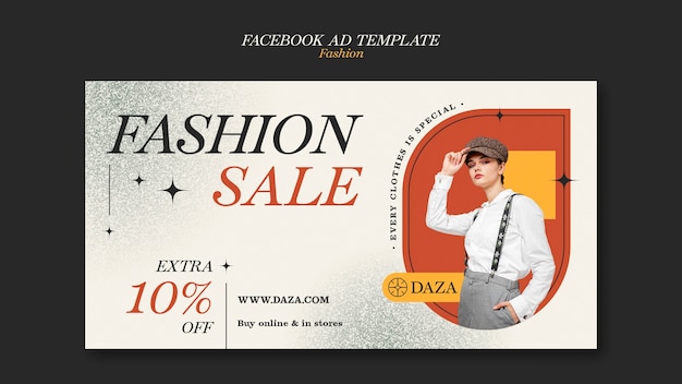 Flat design fashion template