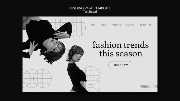 Flat design fashion template