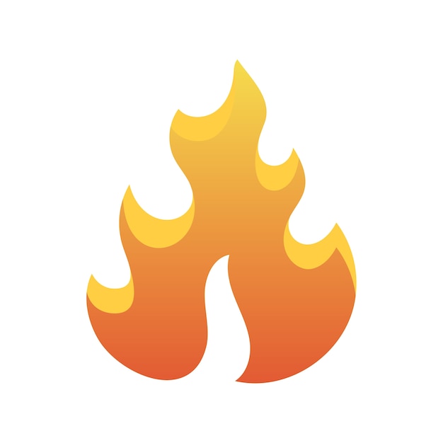 Free PSD flat design flames isolated