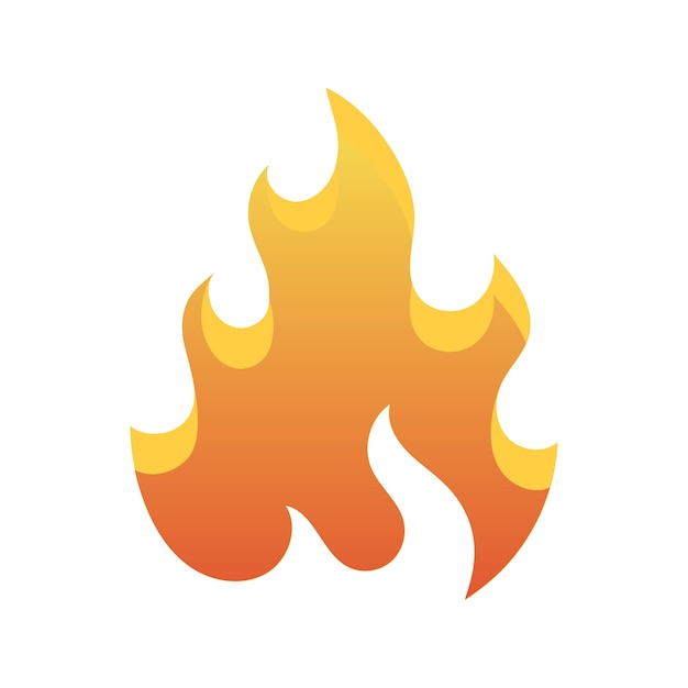 Free PSD flat design flames isolated