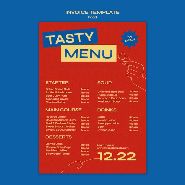 Flat design food template