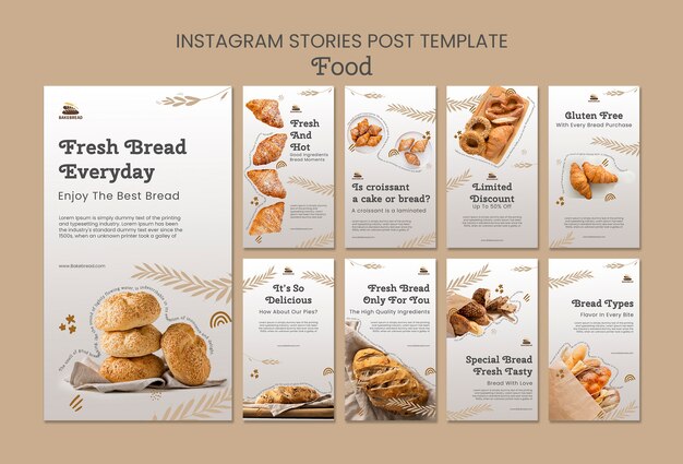 Flat design food template