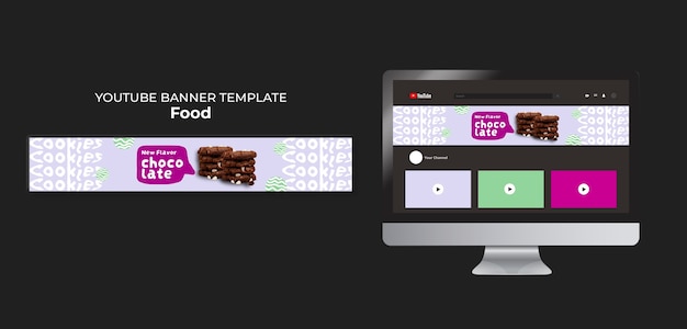 Free PSD flat design food template