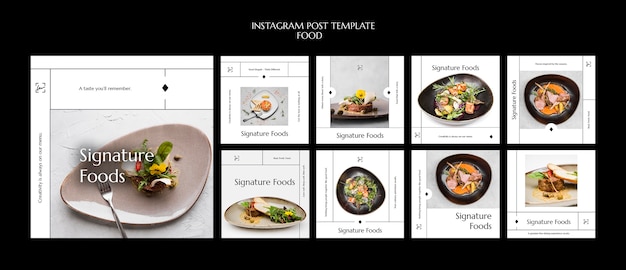 Free PSD flat design food template