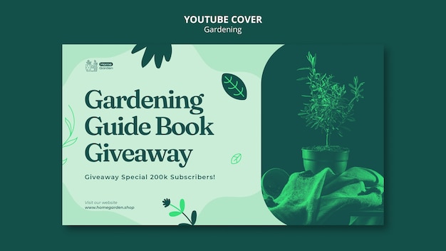 Flat design gardening template