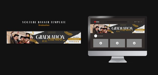 Flat design graduation template design