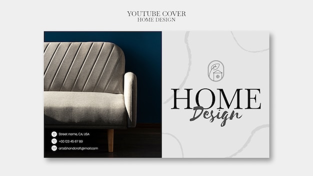 Free PSD flat design home design template