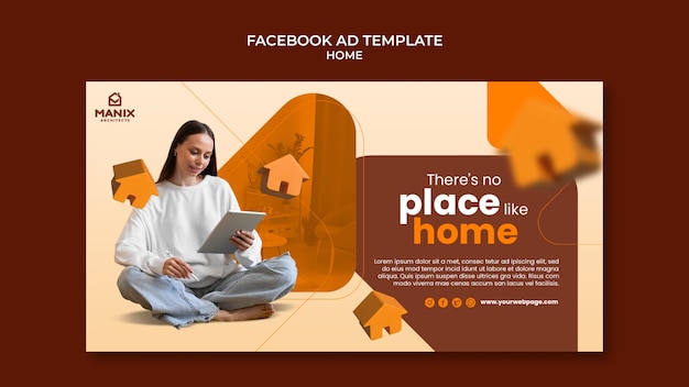 Free PSD flat design home template