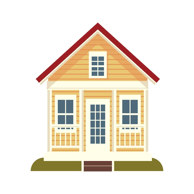 Flat design house illustration