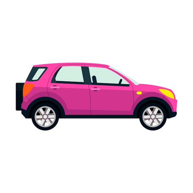 Free PSD flat design illustration of car