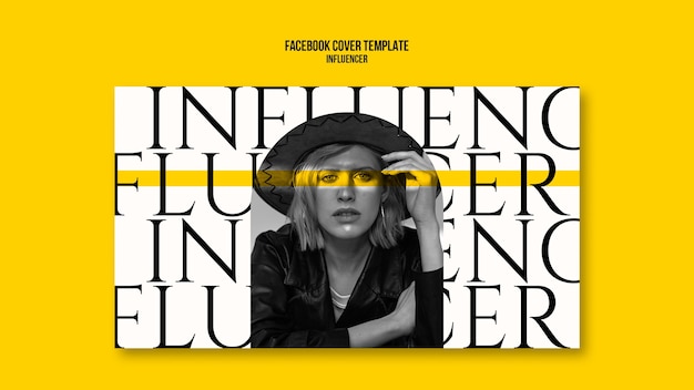 Flat design influencer template