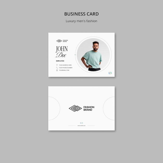 Free PSD flat design luxury men’s fashion business card