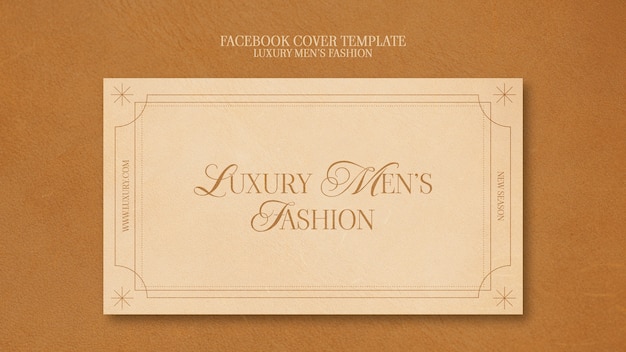 Free PSD flat design luxury men’s fashion facebook cover