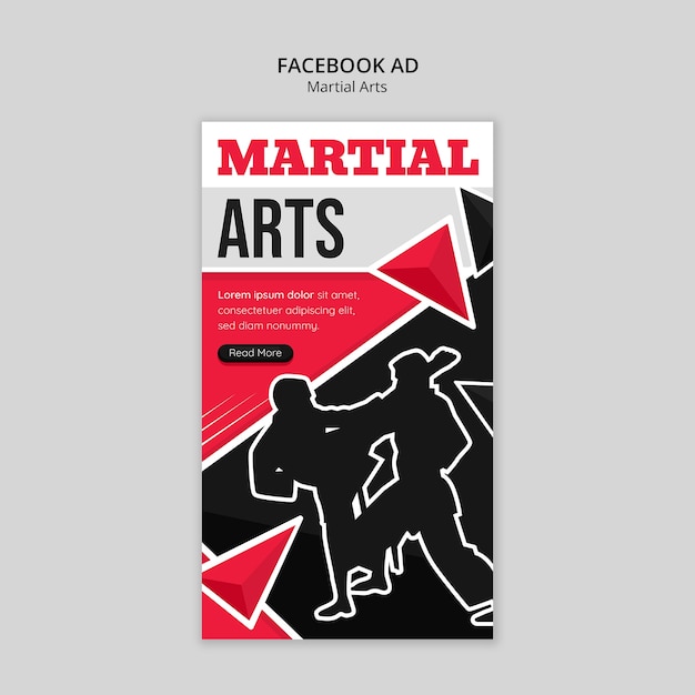 Flat design martial arts template