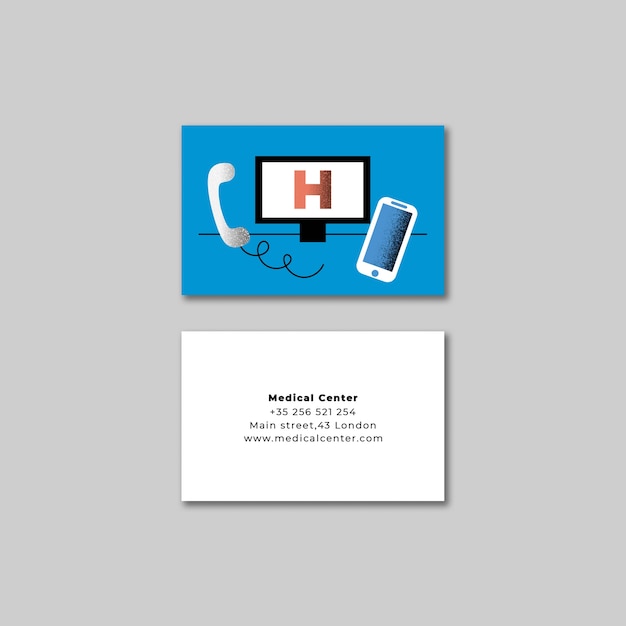 Free PSD flat design medical template