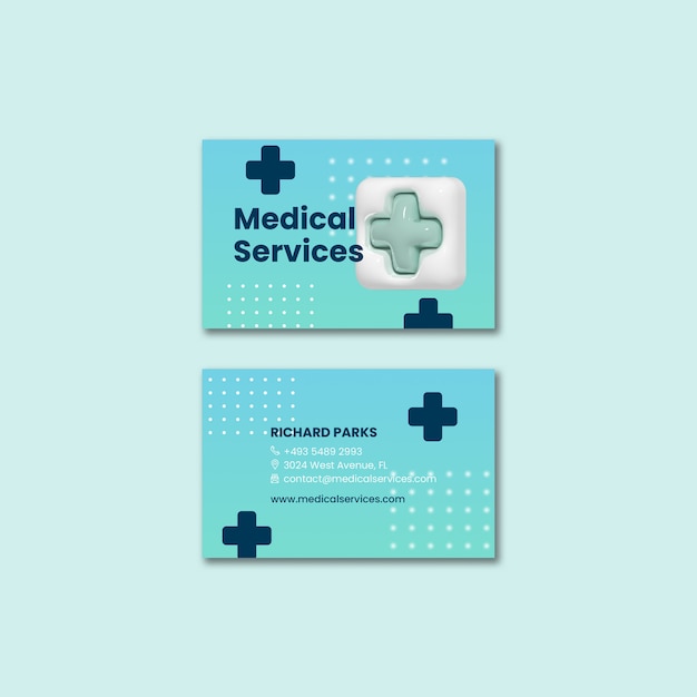 Free PSD flat design medical template