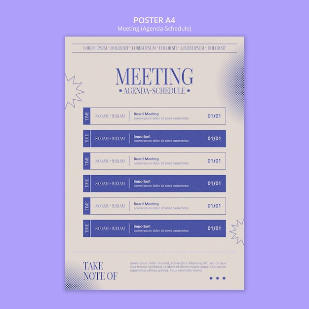 Free PSD flat design meeting template