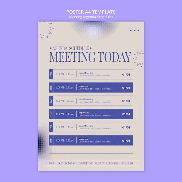 Free PSD flat design meeting template