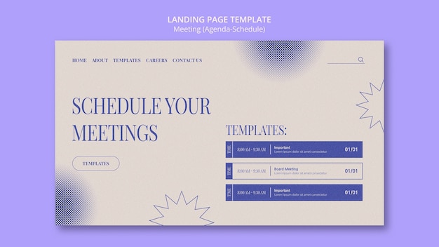 Free PSD flat design meeting template