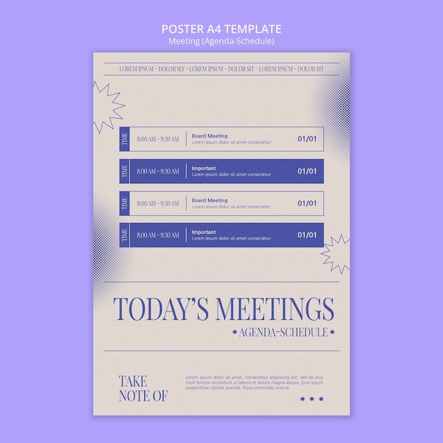 Free PSD flat design meeting template